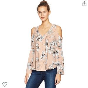 Blu Pepper Cold Shoulder 🌸 Button Down Top